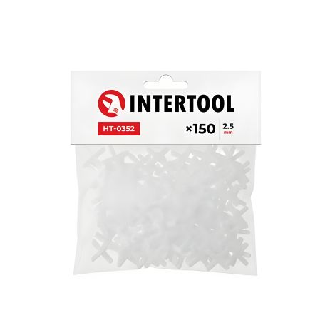 Набір дистанційних хрестиків для плитки 2.5 мм /150шт INTERTOOL HT-0352 Набір дистанційних хрестиків для плитки 2.5 мм /150шт INTERTOOL HT-0352