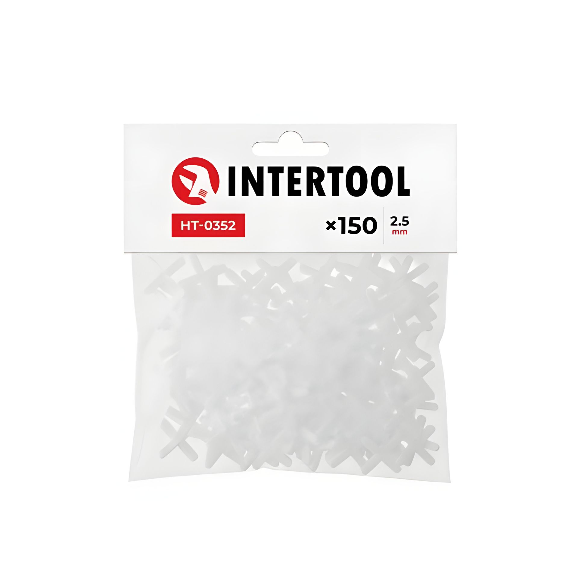 Набор дистанционных крестиков для плитки 2.5мм/150шт INTERTOOL HT-0352 Набор дистанционных крестиков для плитки 2.5мм/150шт INTERTOOL HT-0352