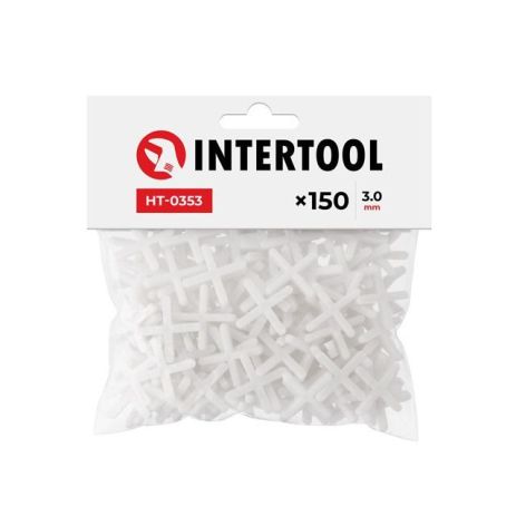Набор дистанционных крестиков для плитки 3 мм, 150 ед. INTERTOOL HT-0353