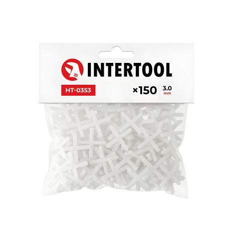 Набор дистанционных крестиков для плитки 3.0мм, 150 шт, INTERTOOL HT-0353