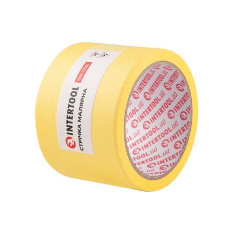 Стрічка малярська 72 мм, 20 м, жовта INTERTOOL DM-7220