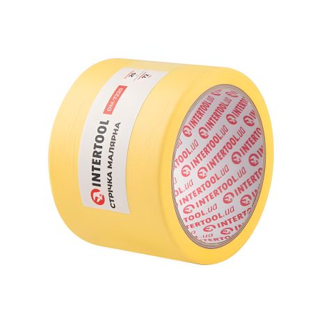 Малярная лента 72мм x 20м, желтая INTERTOOL DM-7220 Малярная лента 72мм x 20м, желтая INTERTOOL DM-7220