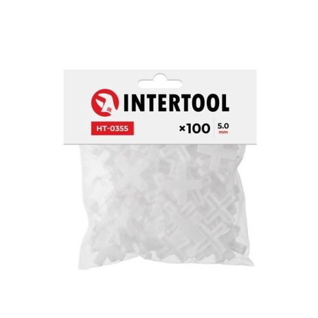 Набор дистанционных крестиков для плитки 5,0 мм, 100 ед. INTERTOOL HT-0355