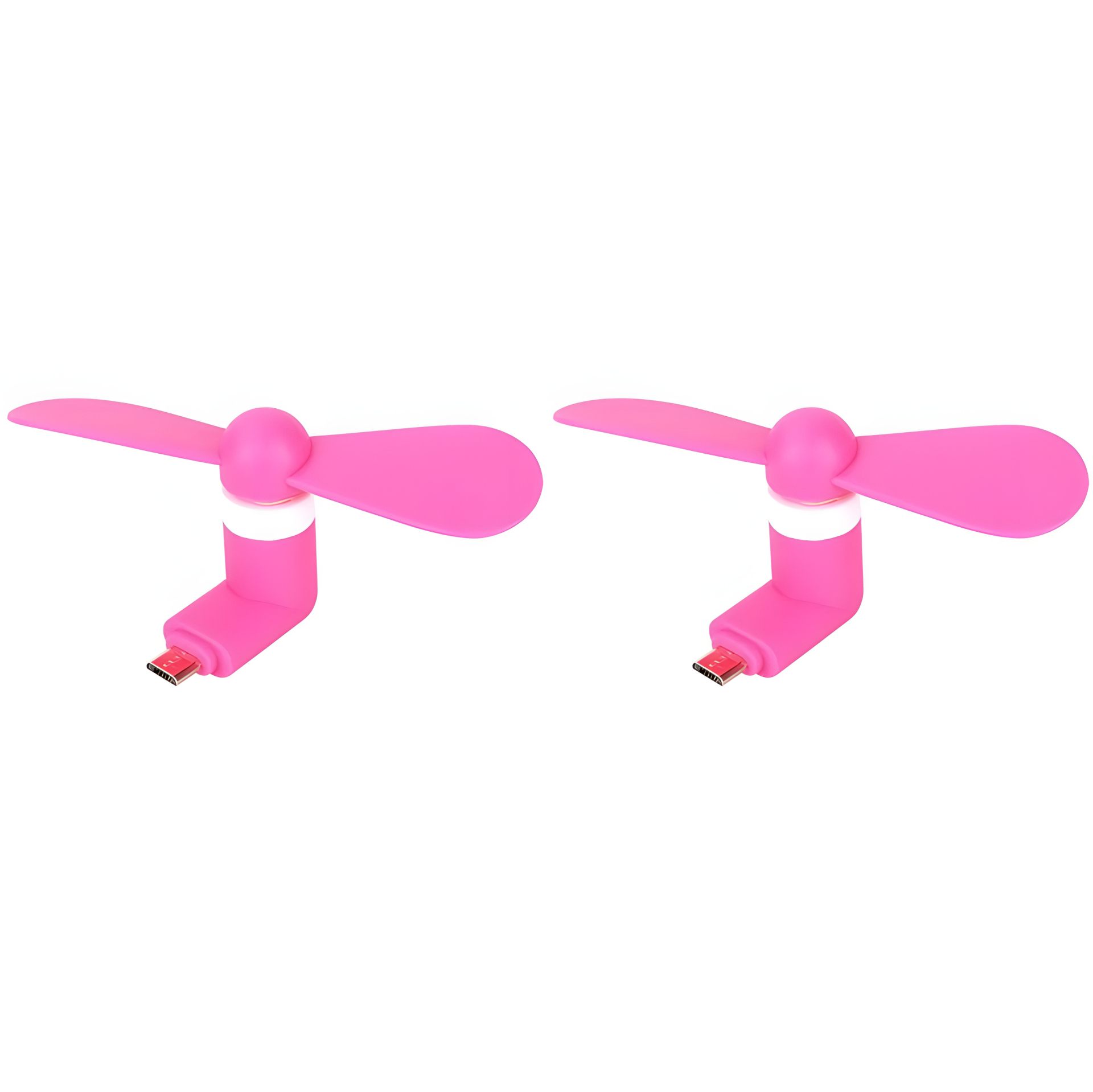 Рожевий мобільний вентилятор MicroUSB, комплект 2шт Рожевий мобільний вентилятор MicroUSB, комплект 2шт