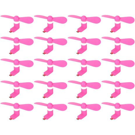 Набор из 50 розовых вентиляторов с MicroUSB для ноутбуков и телефонов Набор из 50 розовых вентиляторов с MicroUSB для ноутбуков и телефонов