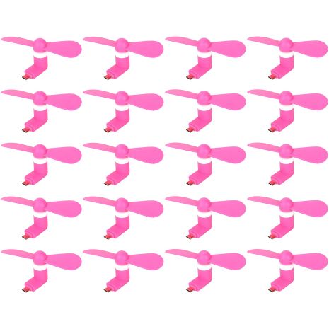 Набор из 50 розовых вентиляторов с MicroUSB для ноутбуков и телефонов