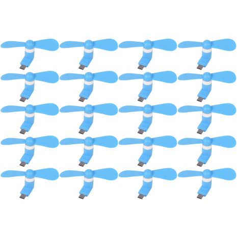 Мобільний вентилятор Type-C синій, від телефону, повербанка, ноутбука, комплект 20шт Мобільний вентилятор Type-C синій, від телефону, повербанка, ноутбука, комплект 20шт