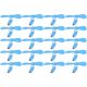 Мобильный вентилятор Type-C синий, от телефона, повербанка, ноутбука, комплект 20шт