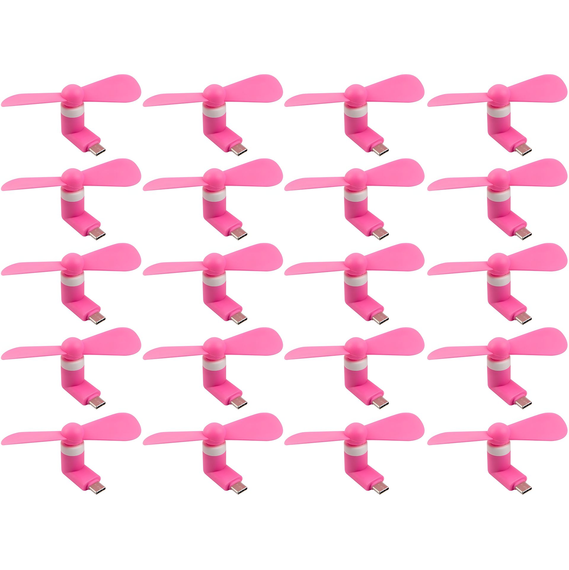 Мобільний вентилятор Type-C рожевий, від телефону, повербанка, ноутбука, комплект 20 шт Мобільний вентилятор Type-C рожевий, від телефону, повербанка, ноутбука, комплект 20 шт