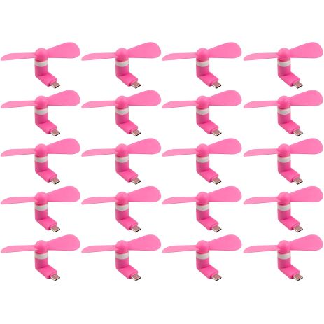 Комплект из 100 розовых вентиляторов с Type-C для ноутбуков и телефонов