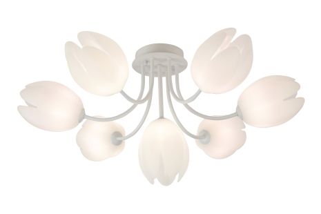 Люстра стельова у вітальню VALESO G 93961/6+1 біла