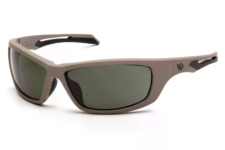 Захисні окуляри Venture Gear Tactical Howitzer Tan (forest gray) Anti-Fog, чорно-зелені в пісочній оправі Захисні окуляри Venture Gear Tactical Howitzer Tan (forest gray) Anti-Fog, чорно-зелені в пісочній оправі
