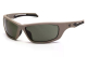 Захисні окуляри Venture Gear Tactical Howitzer Tan (forest gray) Anti-Fog, чорно-зелені в пісочній оправі
