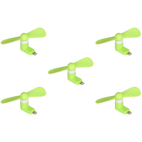 Зелёный мобильный вентилятор Lightning, упаковка из 5шт