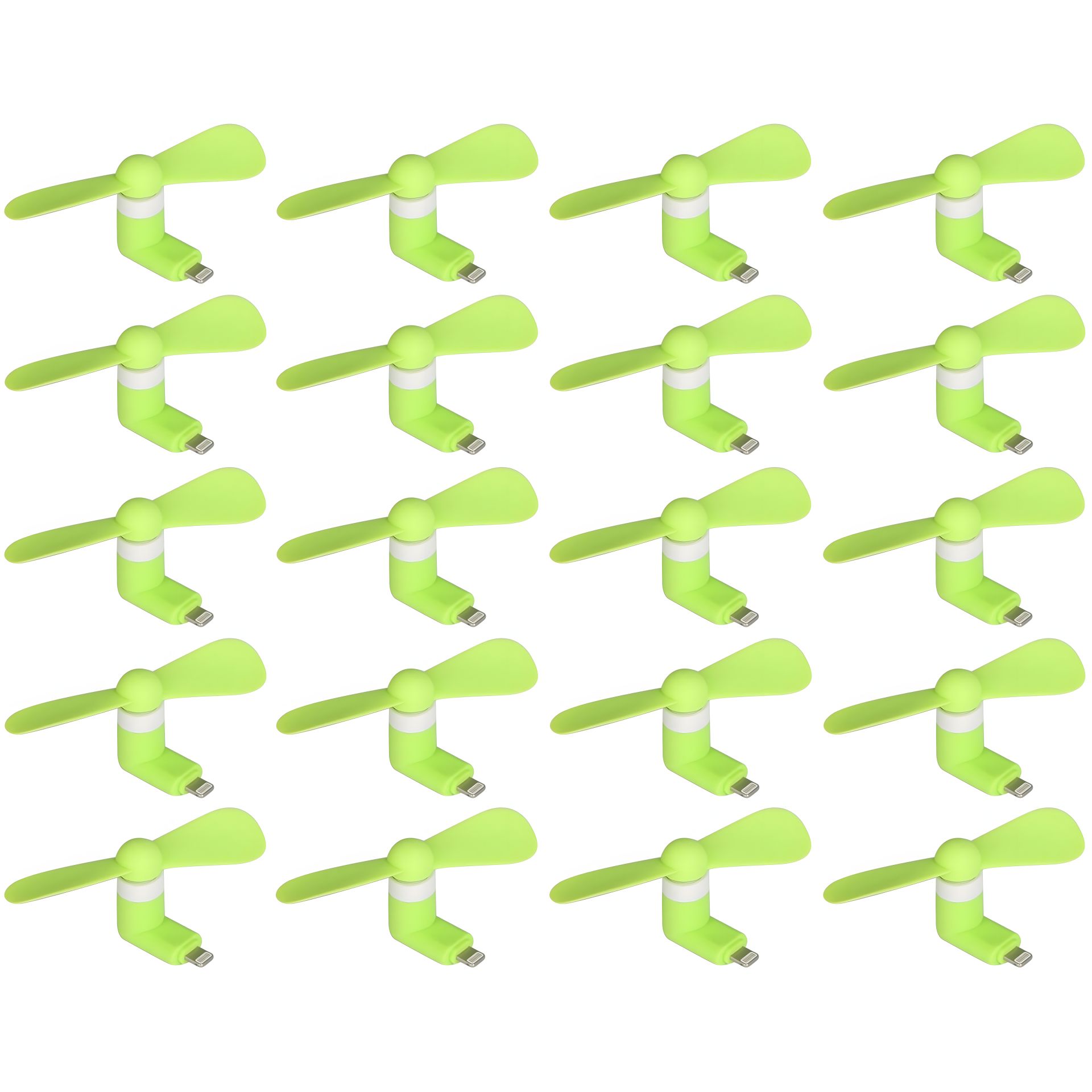 Комплект из 50шт зелёных мобильных вентиляторов Lightning Комплект из 50шт зелёных мобильных вентиляторов Lightning