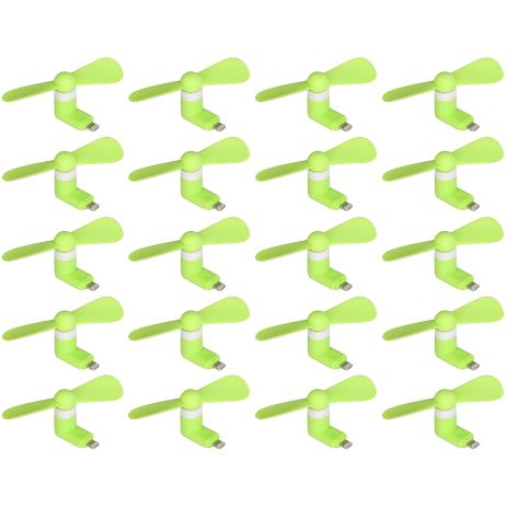 Зелёный мобильный вентилятор Lightning, упаковка 100шт Зелёный мобильный вентилятор Lightning, упаковка 100шт