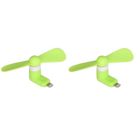 Комплект из 2шт зелёных мобильных вентиляторов Lightning