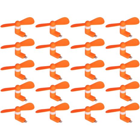 Комплект из 50шт оранжевых мобильных вентиляторов Lightning