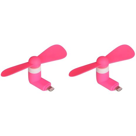Комплект из 2шт розовых мобильных вентиляторов Lightning Комплект из 2шт розовых мобильных вентиляторов Lightning