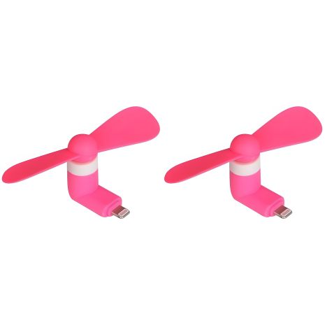 Мобільний вентилятор Lightning рожевий, набір 2шт