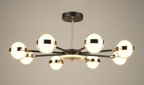 Люстра светодиодная в гостиную Sirius B N4543/8 BK+FGD
