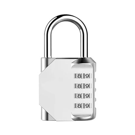 Мини-замок кодовый CL001MS, 4 цифры, металл, silver