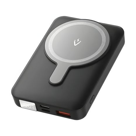 Повербанк Vention, 10000mAh, Magnetic Wireless, Type-C, Lightning, USB-A, 22.5W, LED Display, Black (FHTB0) Повербанк Vention, 10000mAh, Magnetic Wireless, Type-C, Lightning, USB-A, 22.5W, LED Display, Black (FHTB0)