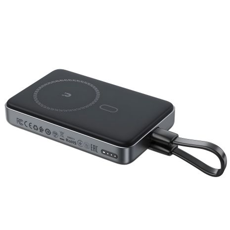Повербанк ACEFAST M10-10000 PD30W magnetic wireless charging power bank with cable Black Повербанк ACEFAST M10-10000 PD30W magnetic wireless charging power bank with cable Black