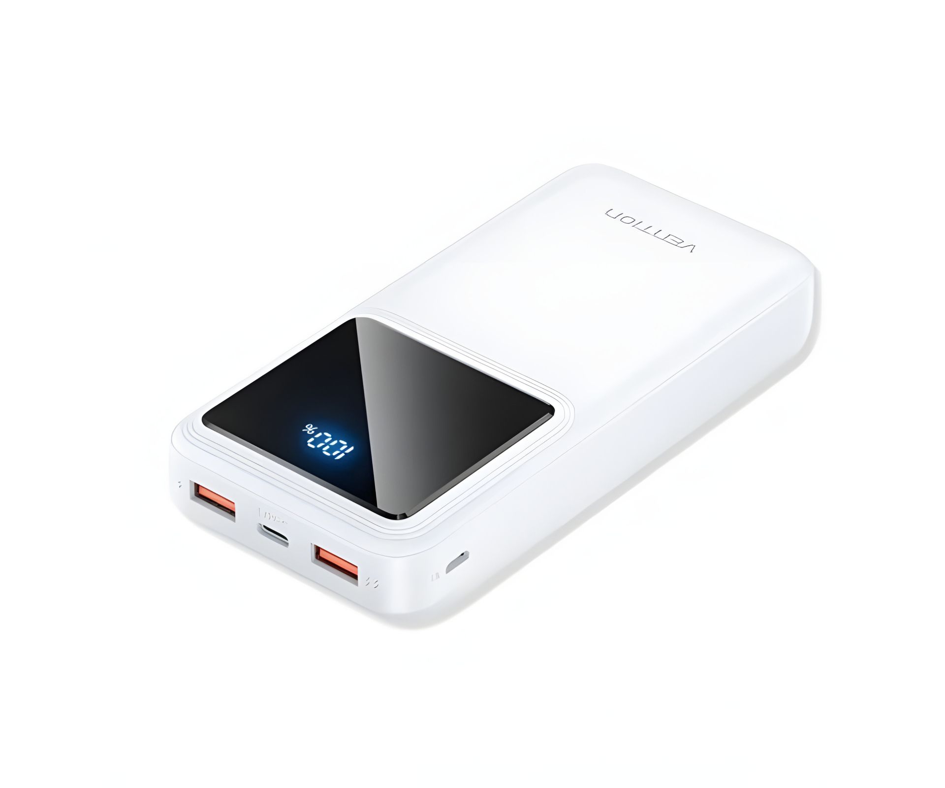 Повербанк Vention, 20000mAh, Micro-USB, Type-C, USB-A, 22.5W, LED Display, White Повербанк Vention, 20000mAh, Micro-USB, Type-C, USB-A, 22.5W, LED Display, White