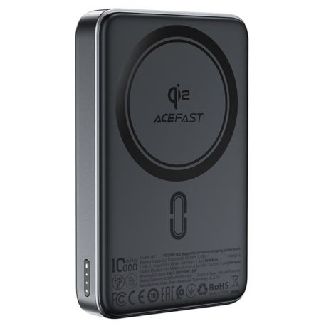 Повербанк ACEFAST M11, PD30W, Qi2 magnetic wireless charging, 10000 mAh, Black