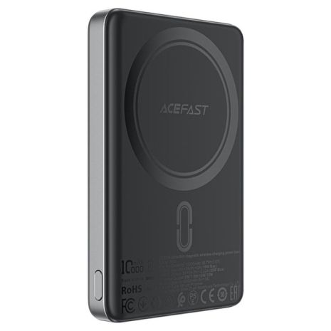 Повербанк ACEFAST M12, PD20W ultra-thin magnetic wireless charging, 10000mAh, Black