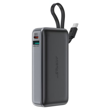 Повербанк ACEFAST M7, PD30W, with cable Type-C, 10000mAh, Black Повербанк ACEFAST M7, PD30W, with cable Type-C, 10000mAh, Black
