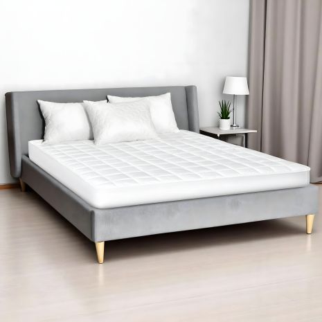 Наматрацник з натяжним бортом IDEIA SleepDream по периметру 160х200х35 см супер щільний білий гіпоалергенний (8-35931) Наматрацник з натяжним бортом IDEIA SleepDream по периметру 160х200х35 см супер щільний білий гіпоалергенний (8-35931)