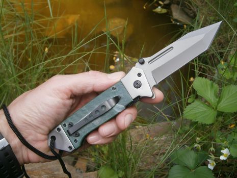Нож складной карманный Browning AK 713 US Tanto олива 22 см