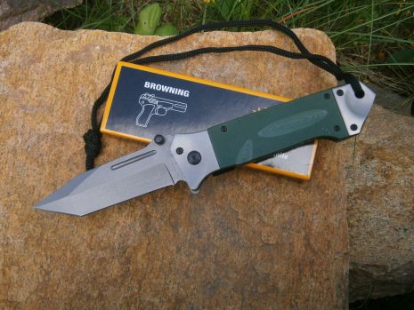 Ніж кишеньковий складаний Browning АК 713 US Tanto олива 22 см