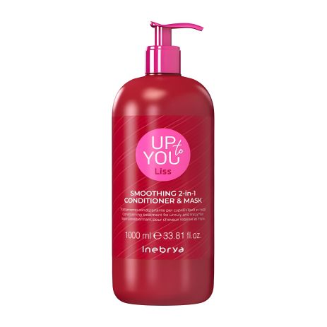 Маска-кондиціонер 2 в 1 Inebrya Up To You Smoothing 2-in-1 Conditioner & Mask для розгладжування волосся, 1000 мл Маска-кондиціонер 2 в 1 Inebrya Up To You Smoothing 2-in-1 Conditioner & Mask для розгладжування волосся, 1000 мл