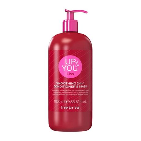 Маска-кондиционер 2 в 1 Inebrya Up To You Smoothing 2-in-1 Conditioner & Mask для разглаживания волос, 1000 мл