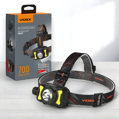 Налобний ліхтар VIDEX 700Lm з червоним світлом (VLF-H147)