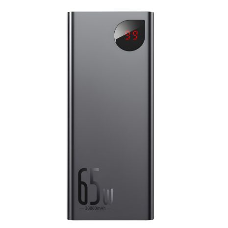 Повербанк Baseus Adaman Metal Digital Display, Quick Charge, 20000mAh, 65W, Black, PPIMDA-D01