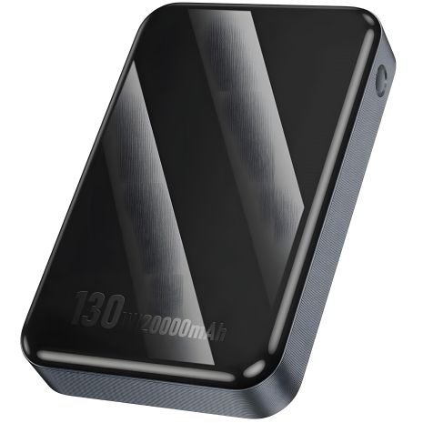 Повербанк HOCO Q30A, Fast charge, 130W, 20000mAh, 1USB, 2Type-C, PD, QC, Metal Gray Повербанк HOCO Q30A, Fast charge, 130W, 20000mAh, 1USB, 2Type-C, PD, QC, Metal Gray