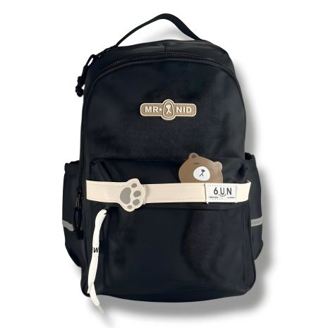 Рюкзак шкільний стильний, чорний, водонепроникний для дівчат-підлітків