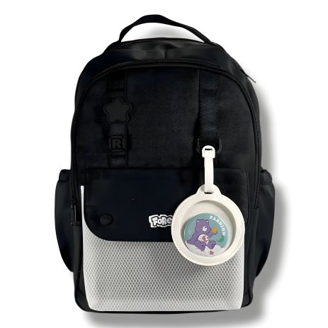 Рюкзак шкільний стильний для дівчат-підлітків, чорний, 18 л