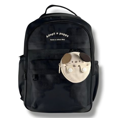 Рюкзак для дівчаток шкільного віку, чорний, місткий