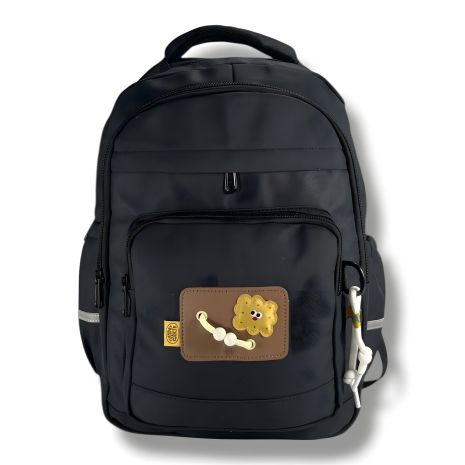 Чорний шкільний рюкзак для дівчаток віком 12–18 років, зручний та місткий