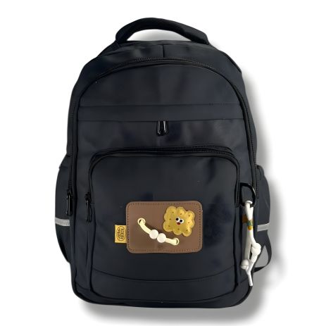 Чорний шкільний рюкзак для дівчаток віком 12–18 років, зручний та місткий