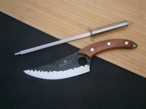 Поварской нож Sonmelony RT-34 Fultang 27см + Мусат для заточки и выпрямления ножей Chef КТ-40 Поварской нож Sonmelony RT-34 Fultang 27см + Мусат для заточки и выпрямления ножей Chef КТ-40