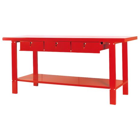 Професійний сталевий верстат супердовгий з висувними ящиками та нижньою полицею 2000x640x865 мм TORIN