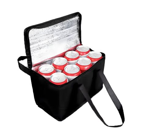 Чёрная термосумка 17x14x28 см