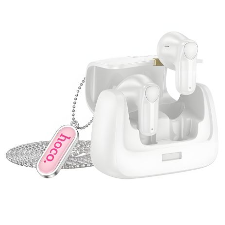 Навушники бездротові HOCO DES35 Dawn handbag BT headset, BT5.3, 35mAh, 300mAh, 5.5h, White Навушники бездротові HOCO DES35 Dawn handbag BT headset, BT5.3, 35mAh, 300mAh, 5.5h, White