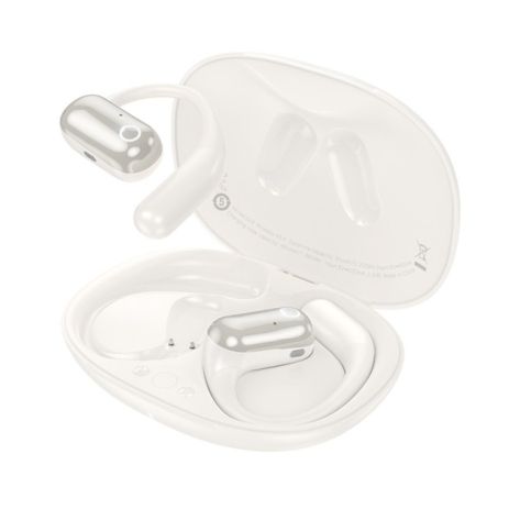 Бездротові навушники HOCO EA6 Melody open true wireless BT headset, BT5.4, 60mAh, 450mAh, 6h, Milky White